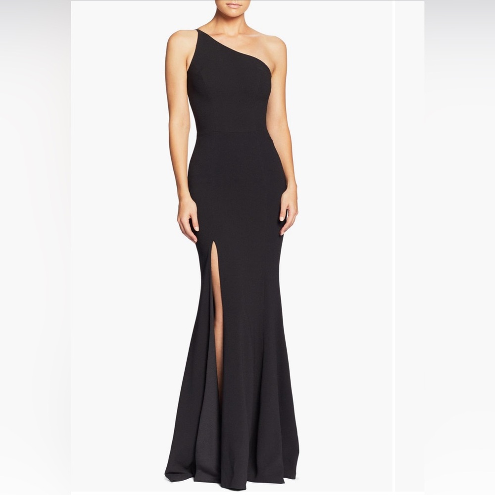 Dress the population Amy Elegant Black One-Shoulder Dress